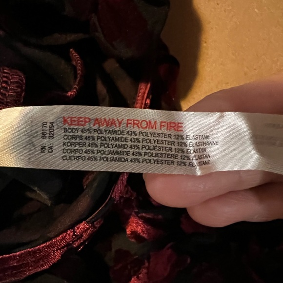 FREE PEOPLE Intimately NWT $98 Magic Night Bodysuit Velvet Burnout Whimsigoth S - Picture 15 of 15